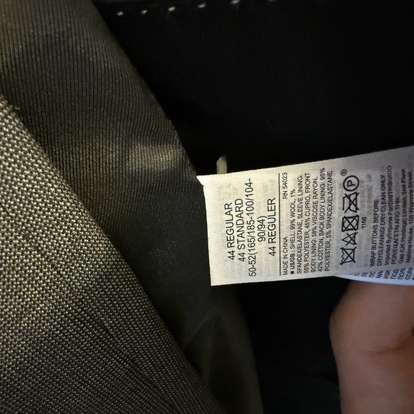 Banana Republic Nailhead Gray Suit - 44R Jacket / 36R Waist - WORN ONCE! - Picture 5 of 8